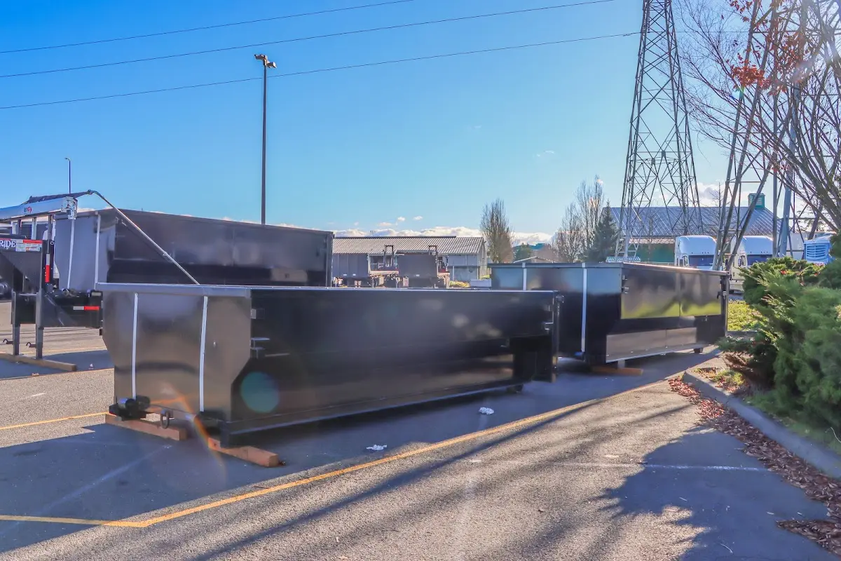 Roll-off dumpster ready for waste disposal at job site for Roofing Dumpster Rental in Niles